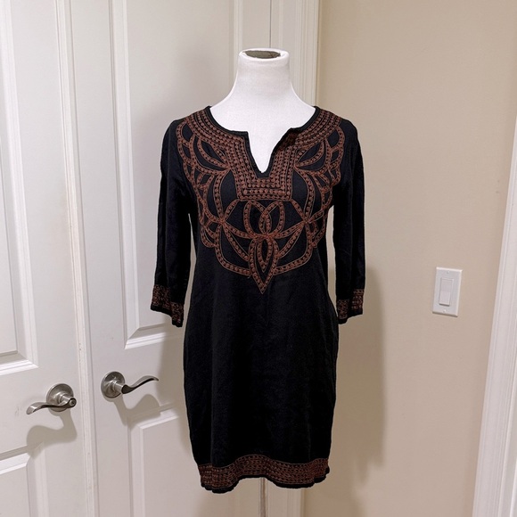 Gretchen Scott Designs Cortina Pashmina Viscose Embroidered Tunic Dress Size XS - Picture 1 of 7